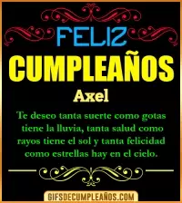 GIF Frases de Cumpleaños Axel